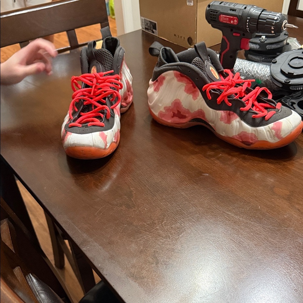 Nike Foamposite Sneakers - Red and Black